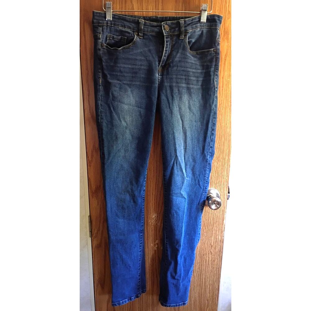 Calvin Klein Ultimate Skinny Jeans 29" 8 Stretch Denim Skinny Leg Blue Feathered